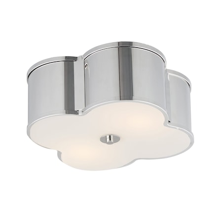 Maxim Lighting Clover 2-Light Flush Mount, Polished Nickel 12247WTPN